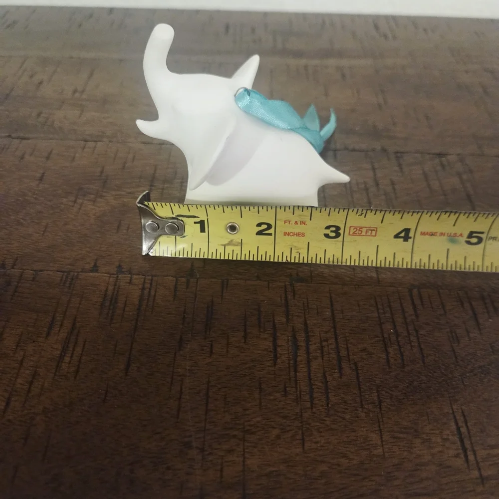Rare Jonathan Adler Elephant Christmas Ornament Matte Porcelain MCM Lof Of 2